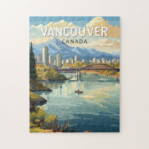 Puzzle Vancouver Canada Travel Art Vintage