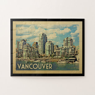 Puzzle Vancouver Canada Vintage Travel