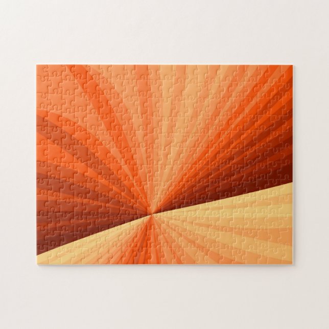 Puzzle Vanille rouge orange Abstraite moderne Fractale gr (Horizontal)