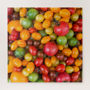 Puzzle Variété de tomates fraîches colorées du jardin