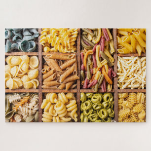 Puzzle Variétés colorées de pâtes alimentaires