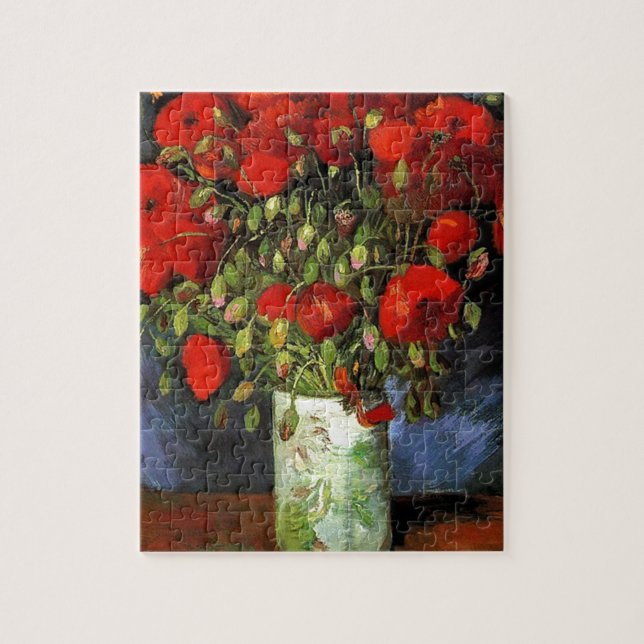 Puzzle Vase aux Coquelicots Rouges Vincent van Gogh (Vertical)