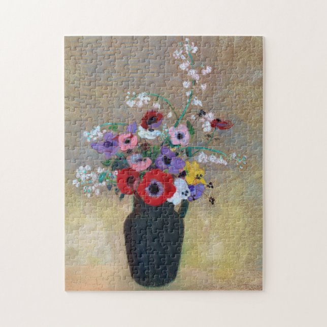Puzzle Vase aux fleurs mixtes, Redon (Vertical)