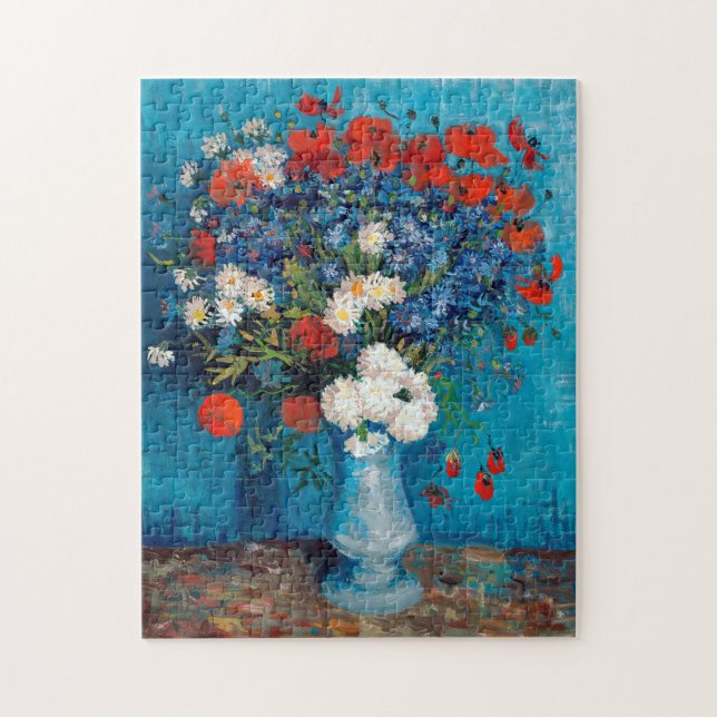 Puzzle Vase avec Cornflowers et Poppies, Van Gogh (Vertical)