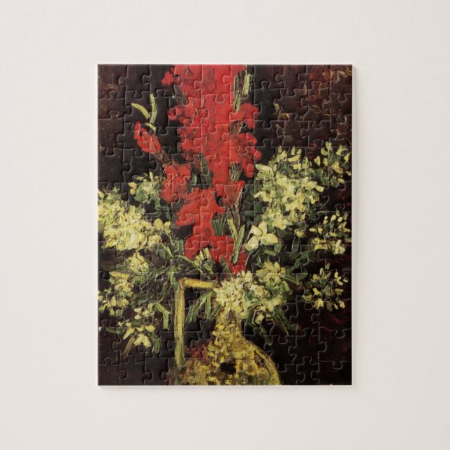 Puzzle Vase avec Gladioli, oeillets de Vincent van Gogh (Vertical)