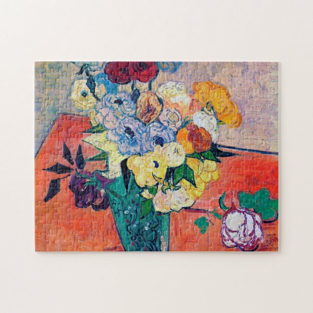 Puzzle Vase avec Roses et Anemones, Van Gogh (Horizontal)
