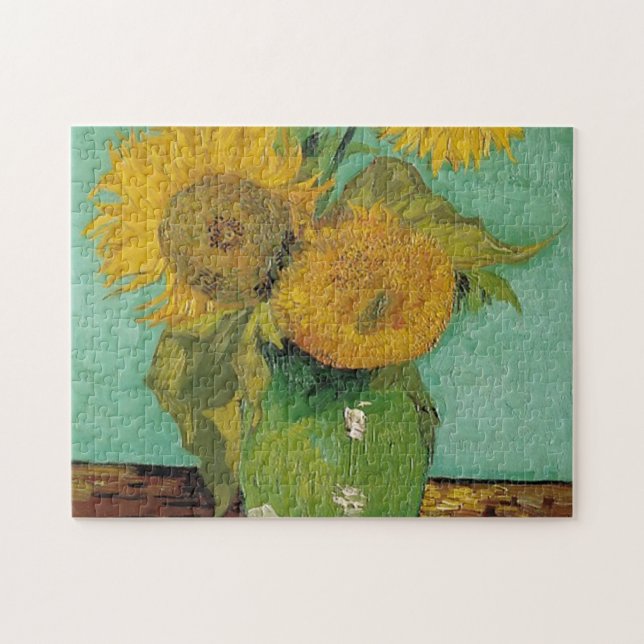 Puzzle Vase avec trois tournesols, Vincent van Gogh (Horizontal)