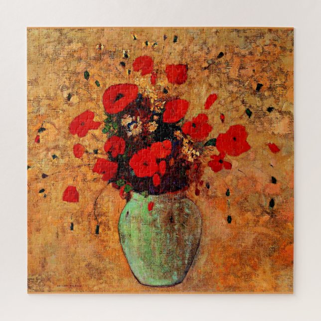 Puzzle Vase de pavots par Odilon Redon (Vertical)