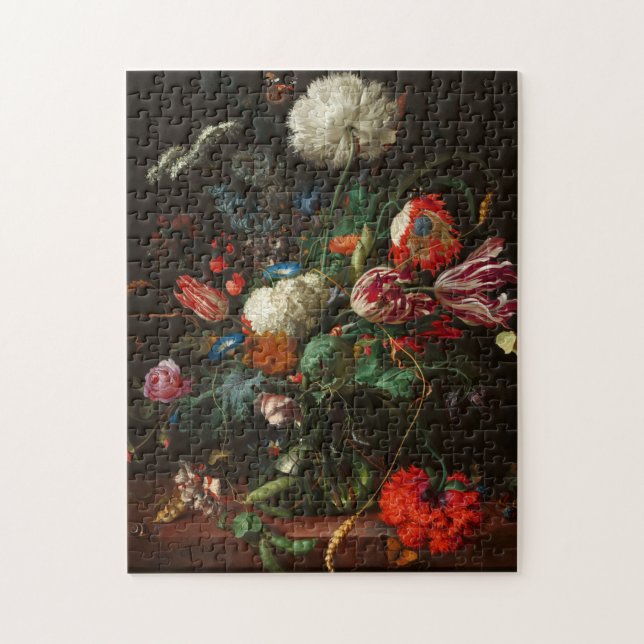 Puzzle Vase des fleurs, 1660 par Jan Davidsz de Heem (Vertical)