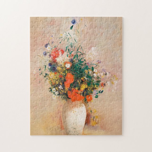 Puzzle Vase des fleurs de Redon Post-impressionniste (Vertical)