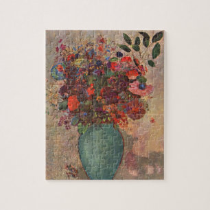 Puzzle Vase turque par Odilon Redon, Fleurs Vintages Art