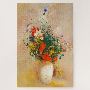 Puzzle Vase vintage des fleurs (1906) par Odilon Redon