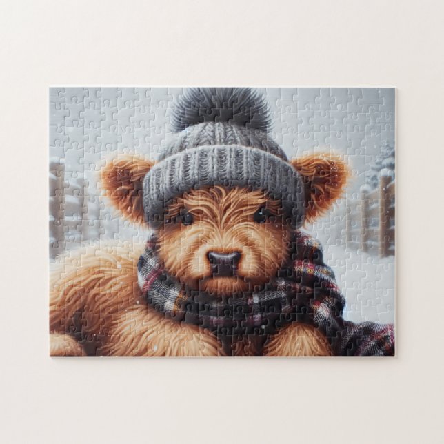 Puzzle Veau des Highlands (Horizontal)