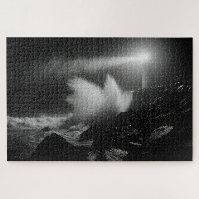 Puzzle Veillée phare au-dessus des mers orageuses Art mon (Horizontal)