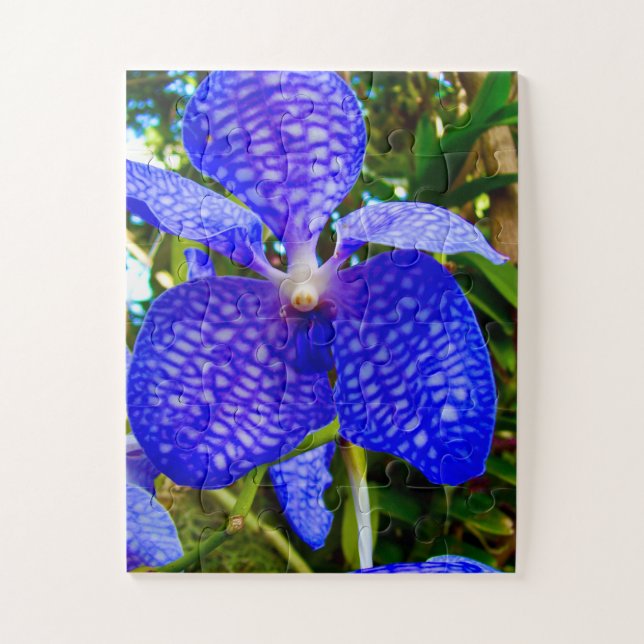 Puzzle Veines Bleues | Orchidée Vanda pour la sensibilisa (Vertical)