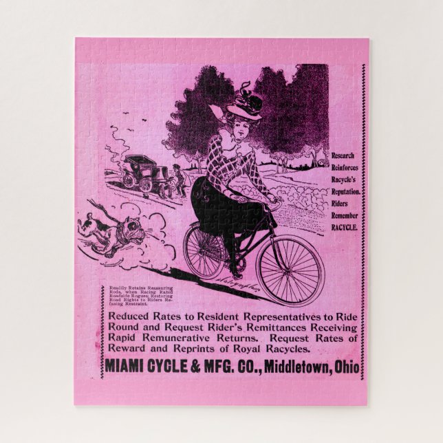 Puzzle Vélo des années 1890 et Le Racycle (Vertical)