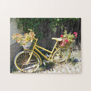 Puzzle Vélo Fleur Jaune Dans La Rue