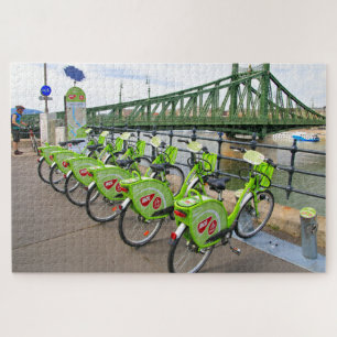 Puzzle Vélos au bord du Danube, Budapest, Hongrie