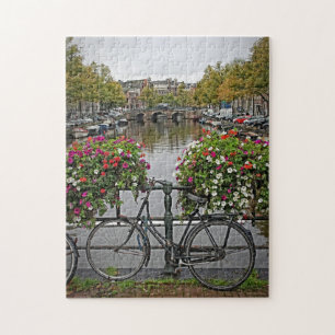 Puzzle Vélos et canaux à Amsterdam - 11x14 - 252 pc