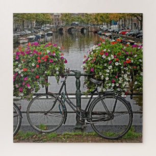 Puzzle Vélos et canaux à Amsterdam - 20x20 676 pc