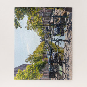 Puzzle Vélos sur un pont, Haarlem, Pays-Bas