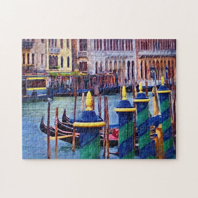 Puzzle Venice Canal Italie Voyage Pittoresque Gondola (Horizontal)