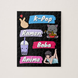 Puzzle Ventilateur de culture K-Pop, Ramen, Boba et Anime
