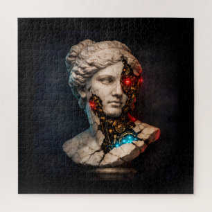 Puzzle Vénus mécanique : Art de statue cyberpunk