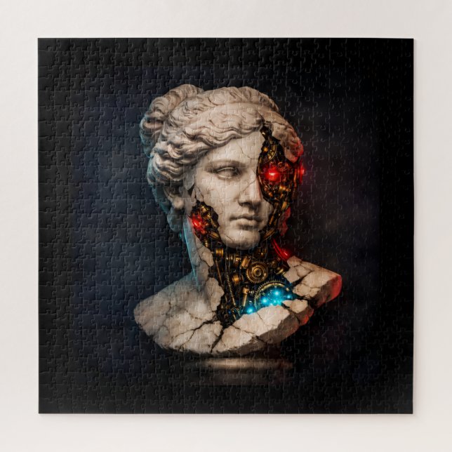 Puzzle Vénus mécanique : Art de statue cyberpunk (Vertical)
