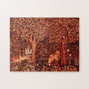 Puzzle VERDURE, Hares d'ANIMAUX FORESTIERS, Renard rouge,