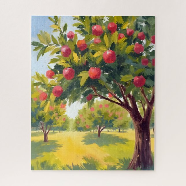 Puzzle Verger d'automne aquarelle (Vertical)