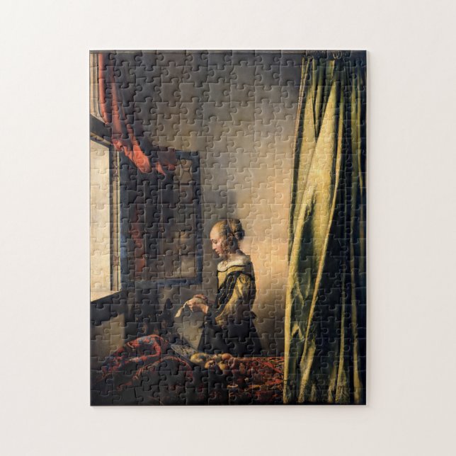 Puzzle Vermeer - Fille lisant une lettre à une fenêtre ou (Vertical)