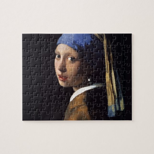 Puzzle Vermeer Girl Pearl Élevant Masterpiece Peinture (Horizontal)