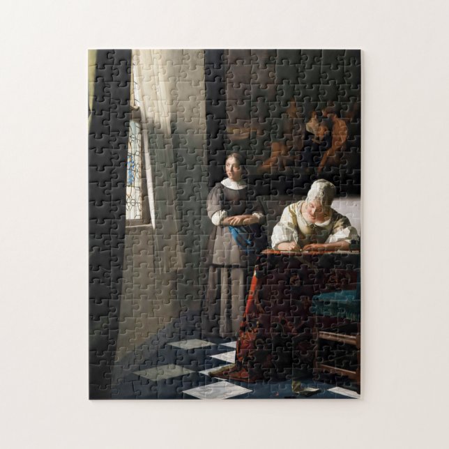 Puzzle Vermeer - Lady Writing a Letter with her Maid (Vertical)