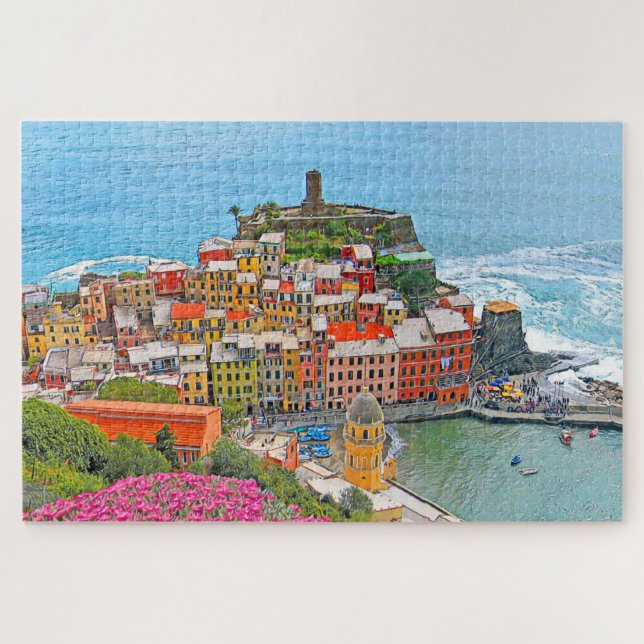 Puzzle VERNAZZA - Cinque Terre - panorama - Ligurie - (Horizontal)