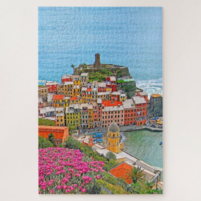 Puzzle VERNAZZA - Cinque Terre - panorama - Ligurie - (Vertical)