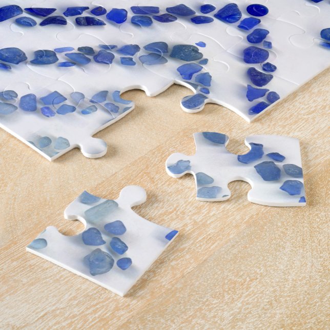 Puzzle verre Arbre-o-métrique de mer - bleu (Côté)