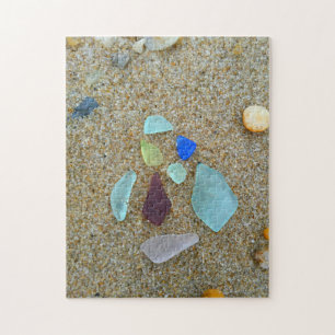 Puzzle Verre de mer sur la plage