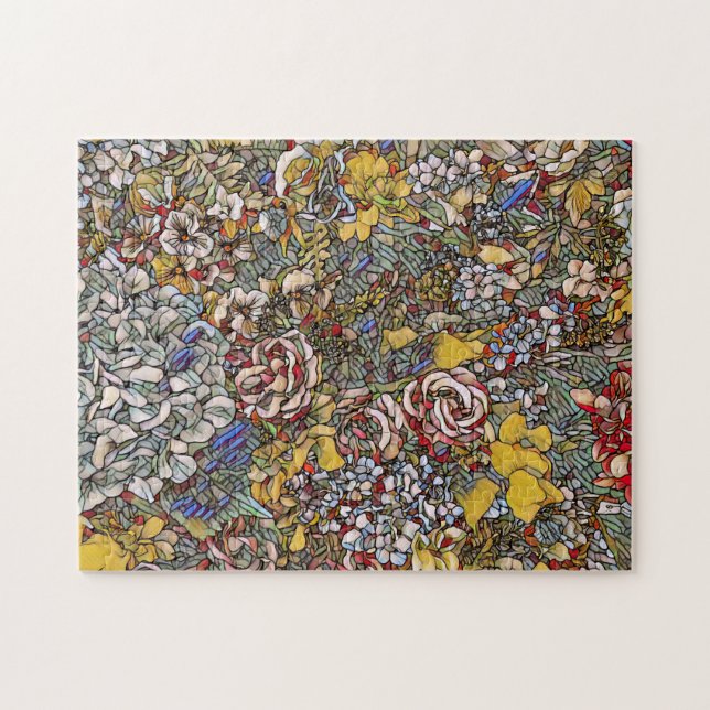 Puzzle Verre verni Botanique Floral (Horizontal)