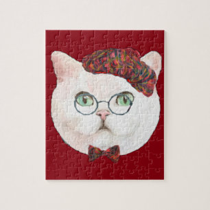 Puzzle Verres de fantaisie de cravate d'arc de casquette