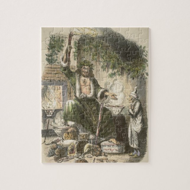 Puzzle Vers 1900 : Le fantôme du présent de Noël (Vertical)