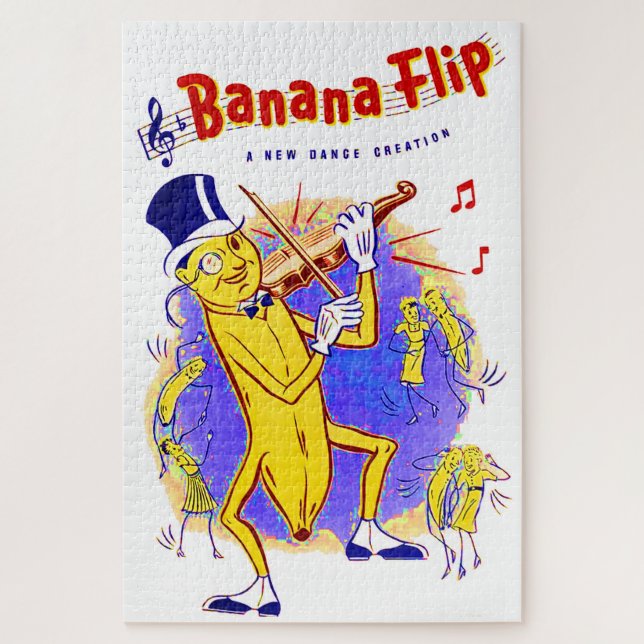 Puzzle vers 1950 Banana Feuille de musique imprimé (Vertical)