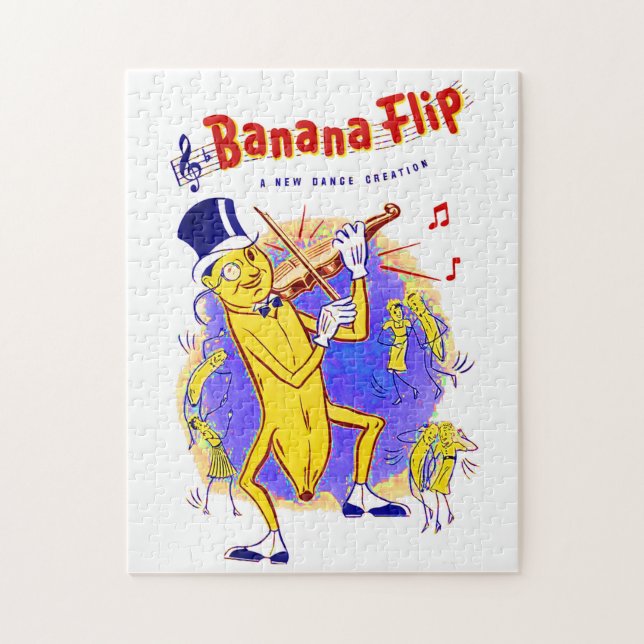 Puzzle vers 1950 partition musicale de Banana Flip (Vertical)