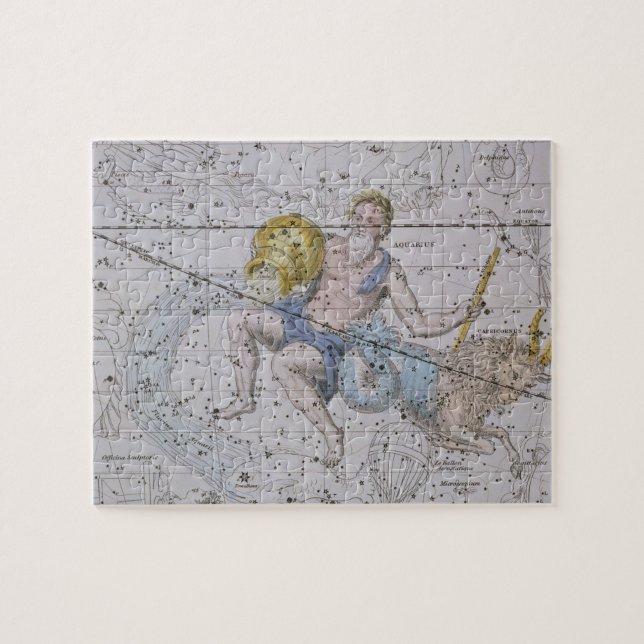 Puzzle Verseau et Capricorne, "d'un atlas céleste", (Horizontal)