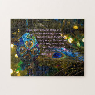 Puzzle Verset de la Bible Bleue Victorienne