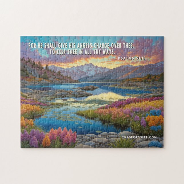 Puzzle Verset de la Bible Psaumes (Horizontal)