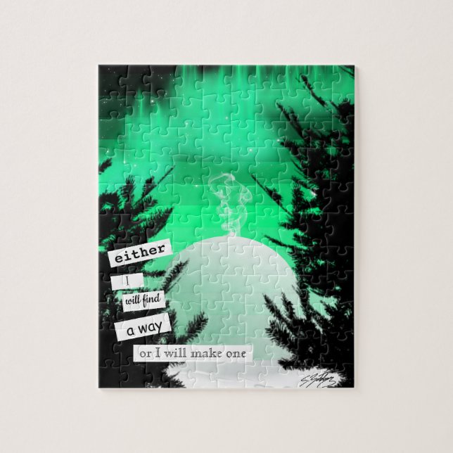 Puzzle vert Aurora Igloo par Sara Motolanez (Vertical)