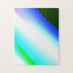 Puzzle Vert bleu arc-en-ciel texture abstraite motif art 