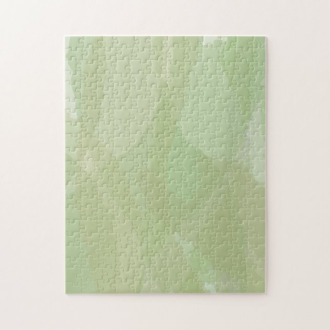 Puzzle Vert, cool, aquarelle tendance motif abstrait (Vertical)