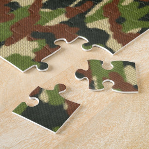 Puzzle Vert et marron camouflage